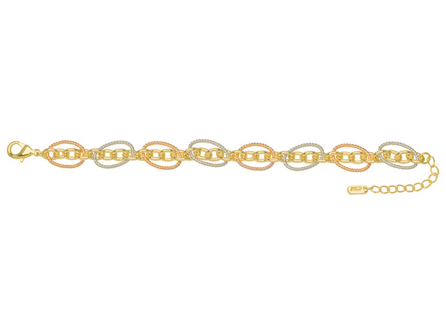 Pulsera De Chapa De Oro 18k Joyas Plafer 2125p-ch Dorada.