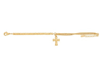 Foto 1 | Pulsera De Chapa De Oro 18k Joyas Plafer 2120p-ch Dorada.