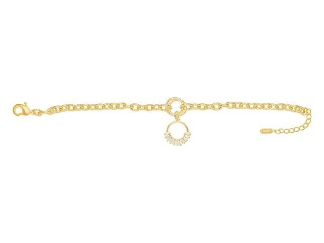 Pulsera De Chapa De Oro 18k Joyas Plafer 2110p-ch Dorada.