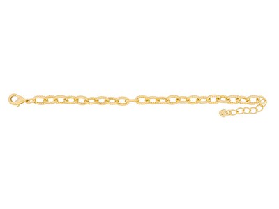Foto 1 | Pulsera De Chapa De Oro 18k Joyas Plafer 2112p-ch Dorada.