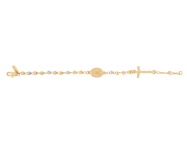 Pulsera De Chapa De Oro 18k Joyas Plafer 1927p-ch Dorada.