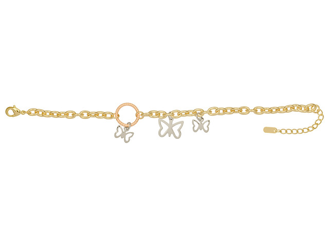 Pulsera De Chapa De Oro 18k Joyas Plafer 2126p-ch Dorada.