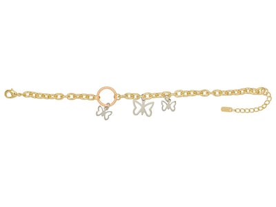 Foto 1 | Pulsera De Chapa De Oro 18k Joyas Plafer 2126p-ch Dorada.