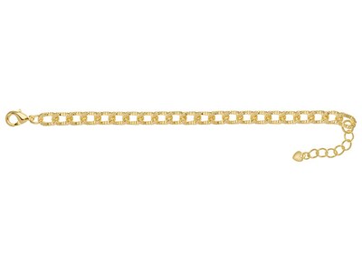 Foto 1 | Pulsera De Chapa De Oro 18k Joyas Plafer 2111p-ch Dorada.