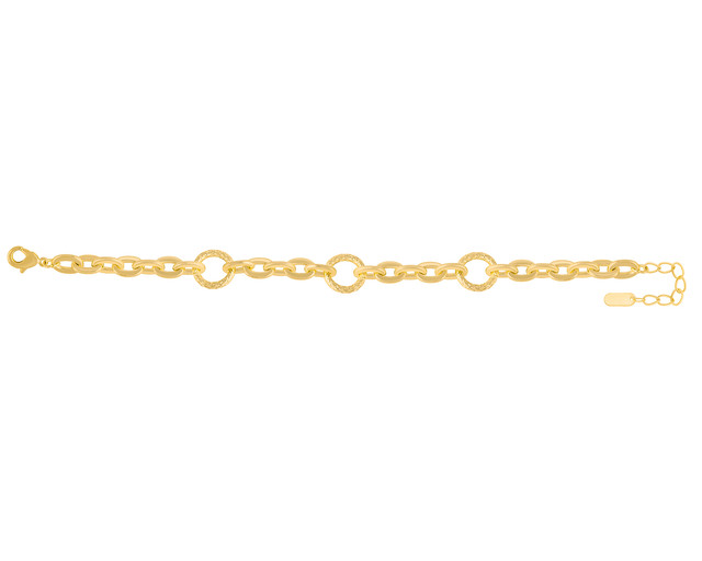 Pulsera De Chapa De Oro 18k Joyas Plafer 1930p-ch Dorada.