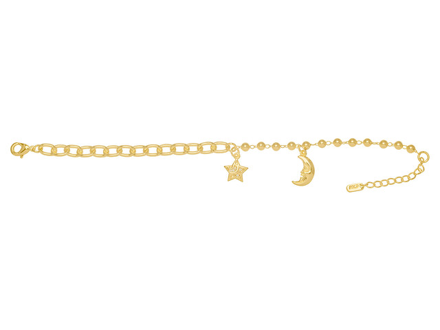 Foto 2 pulgar | Pulsera De Chapa De Oro 18k Joyas Plafer 2108p-ch Dorada.