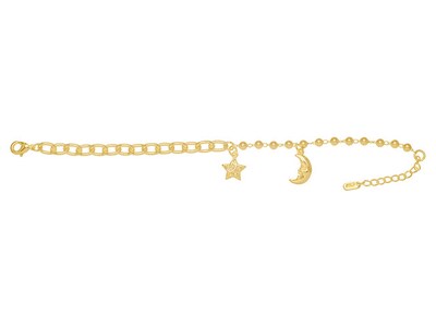 Foto 1 | Pulsera De Chapa De Oro 18k Joyas Plafer 2108p-ch Dorada.