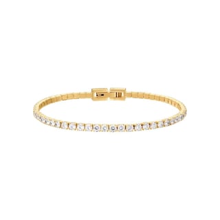 Foto 1 | Pulsera Bering Arctic Symphony De Acero Inoxidable Dorado Con Circonita - Venta Internacional.