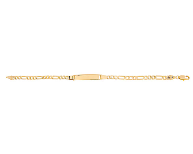 Pulsera De Chapa De Oro 18k Joyas Plafer 2144p-ch Dorada