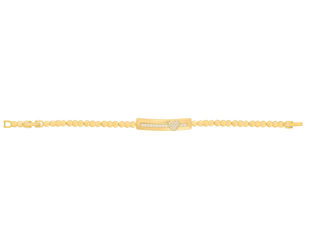 Pulsera De Chapa De Oro 18k Joyas Plafer 2139p-ch Dorada