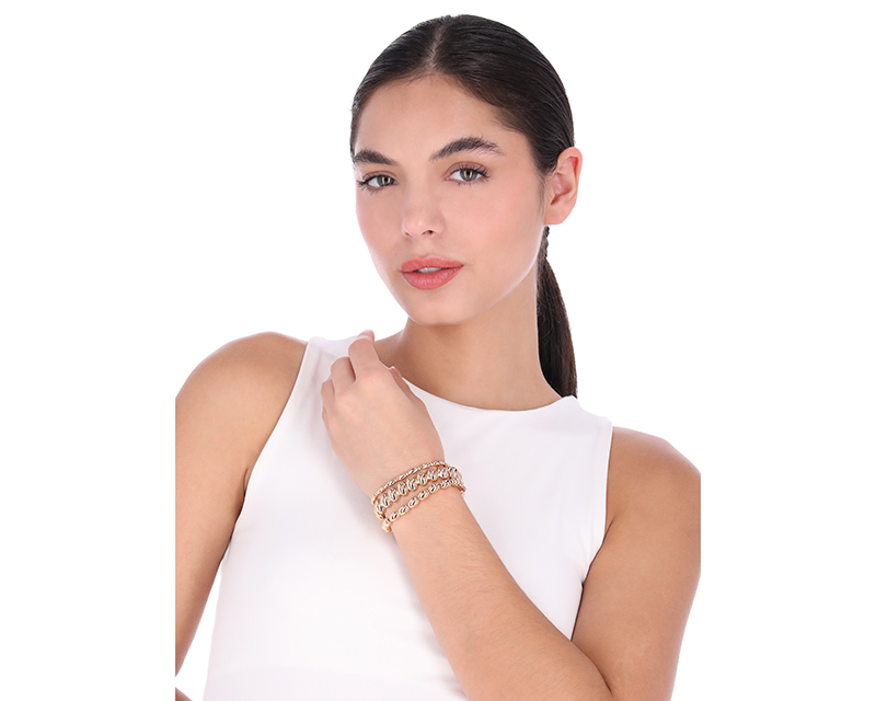 Foto 4 pulgar | Pulsera Nine West 19b01104 Color Dorado Multipulsera
