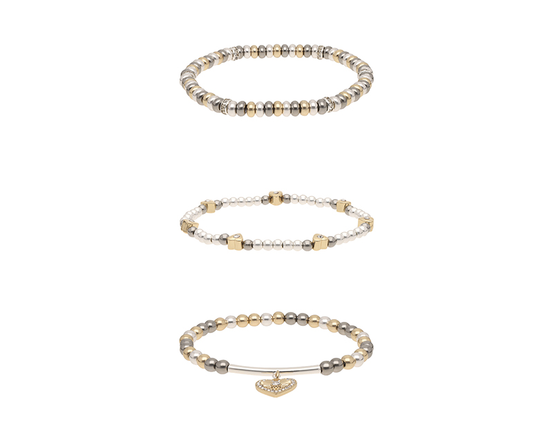 Foto 2 | Pulsera Nine West 19b01203 Color Bitono Multipulsera