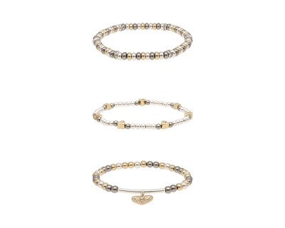 Foto 2 | Pulsera Nine West 19b01203 Color Bitono Multipulsera