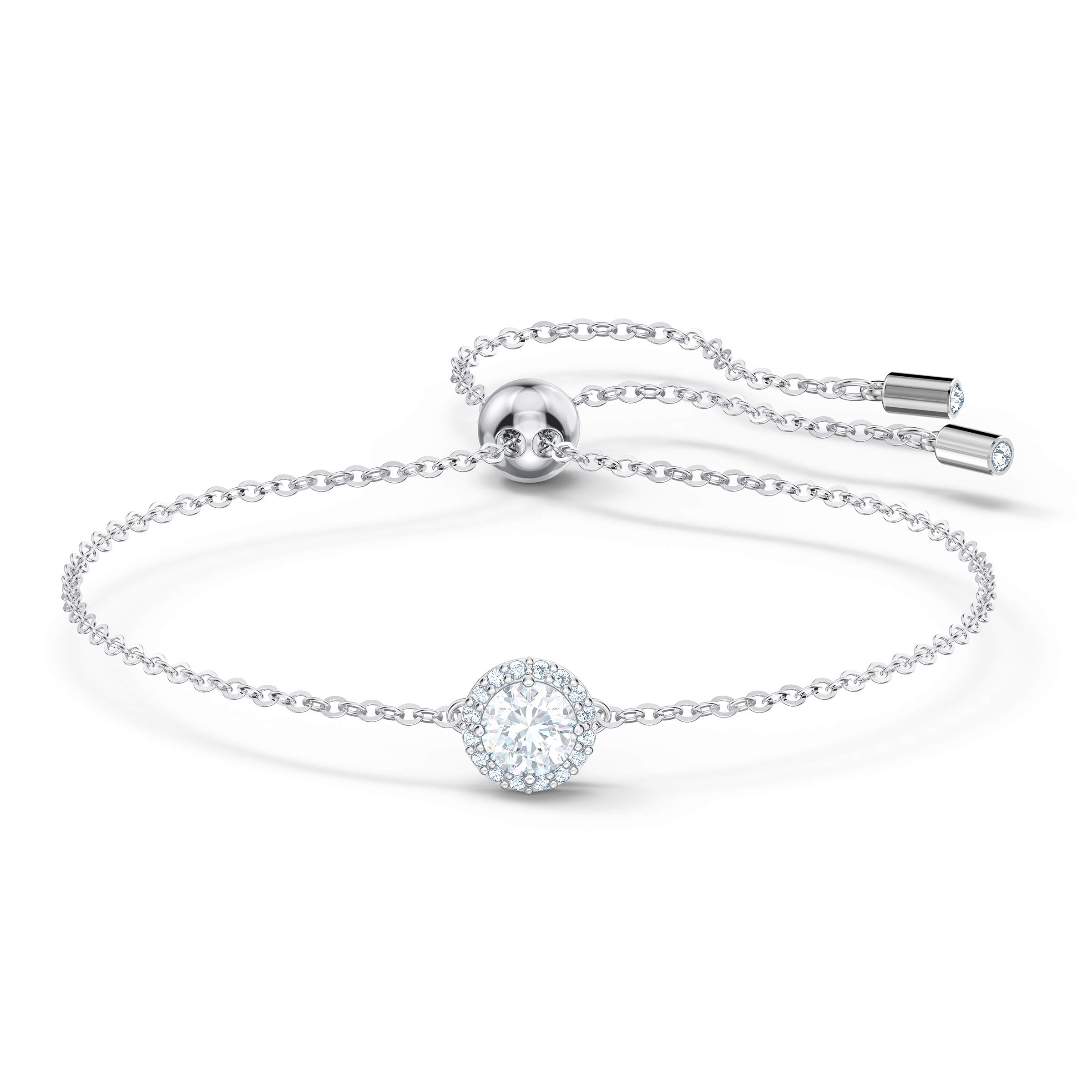Pulsera Swarovski Una Angelic Con Cristales Transparentes Rhodium Pla - Venta Internacional.