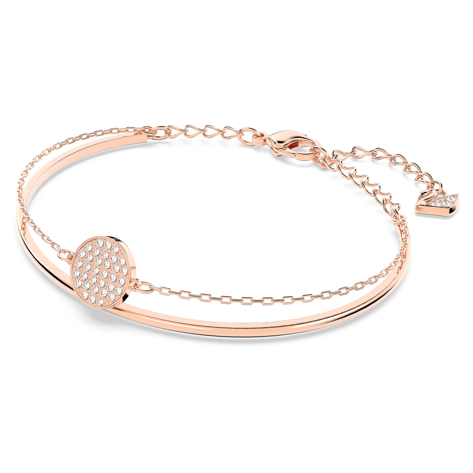 Foto 2 | Brazalete Swarovski Sublima En Tono Oro Rosa Con Cristales - Venta Internacional.