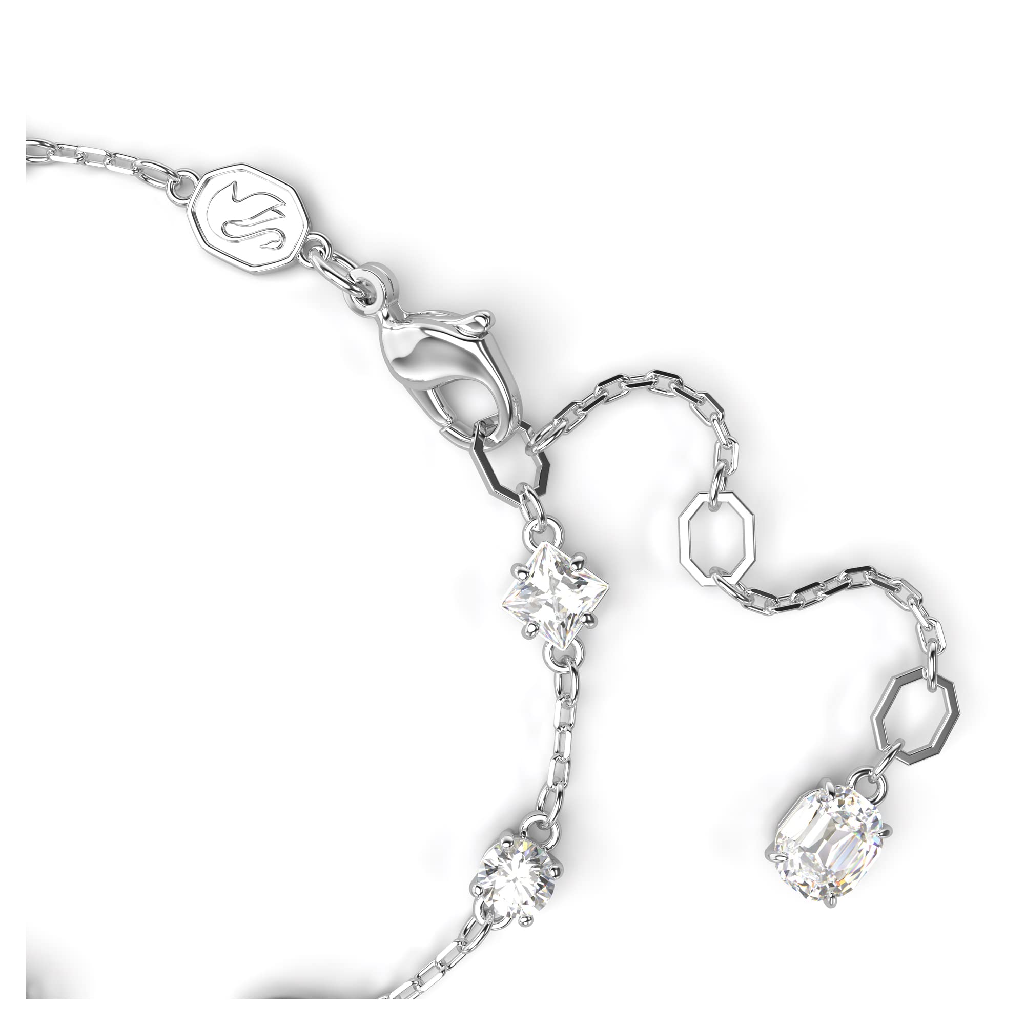 Foto 4 pulgar | Brazalete Swarovski Mesmera Con Piedras Transparentes De Talla Mixta Rodio - Venta Internacional.