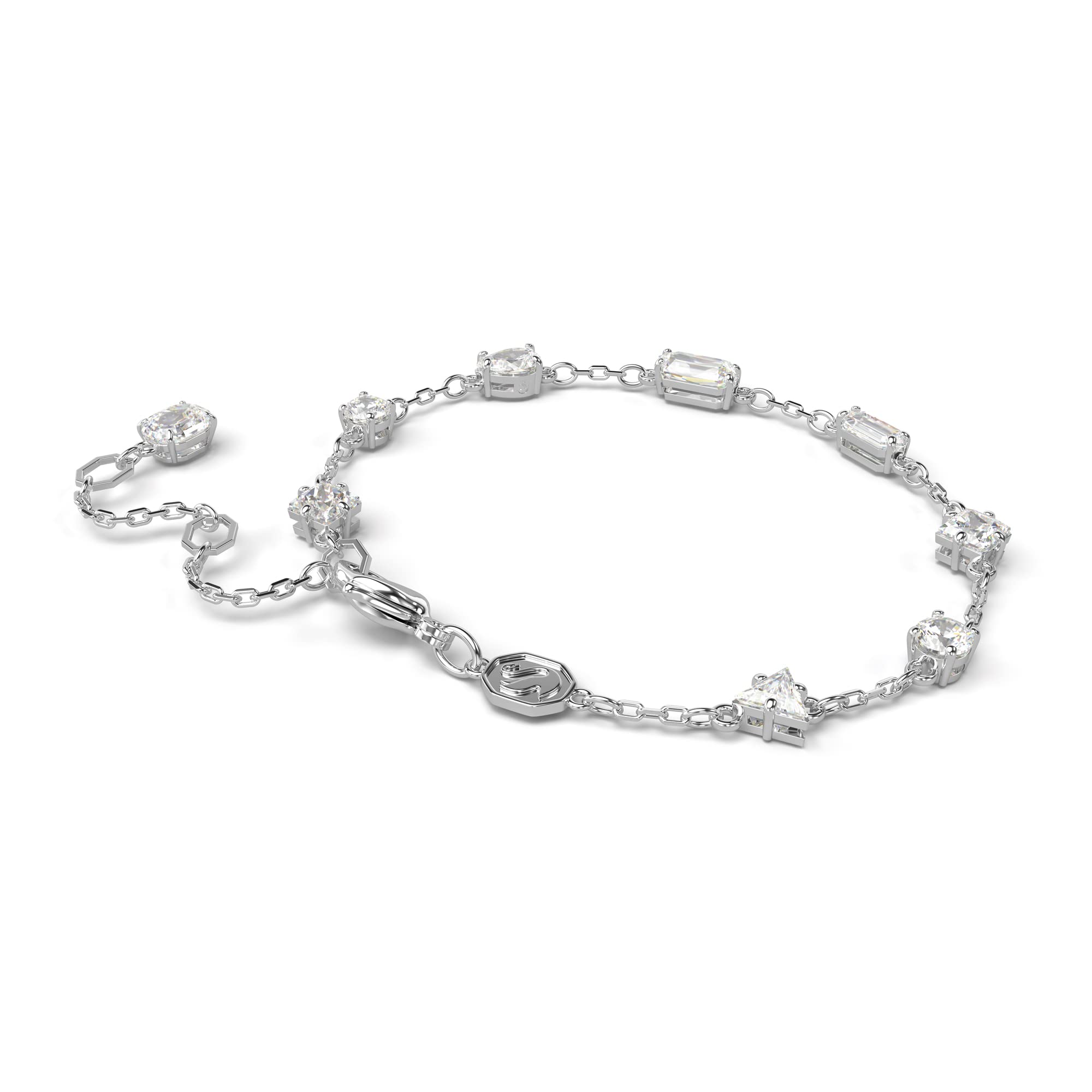 Foto 5 pulgar | Brazalete Swarovski Mesmera Con Piedras Transparentes De Talla Mixta Rodio - Venta Internacional.