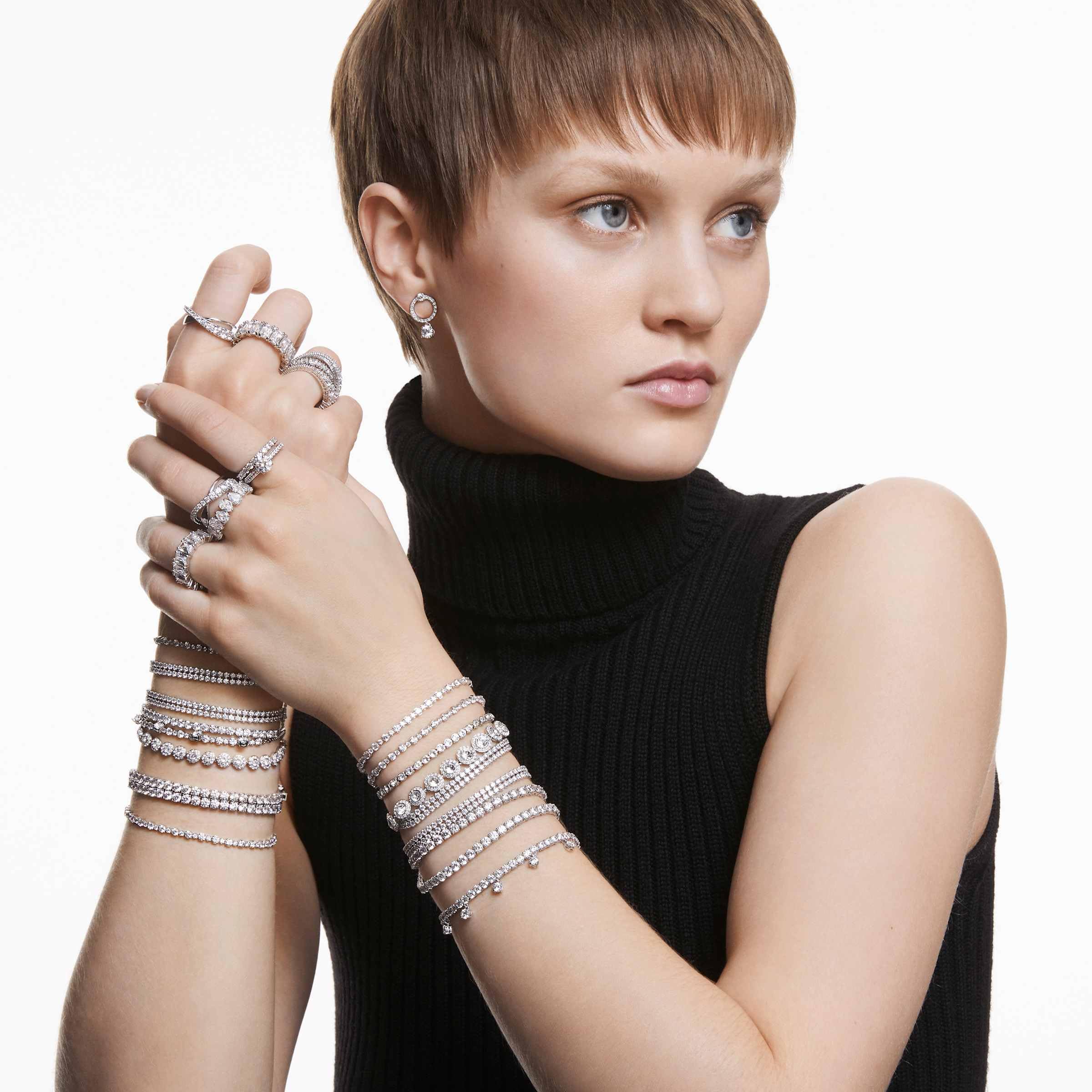 Foto 7 pulgar | Pulsera Swarovski Matrix Tennis Para Mujer Con Cristales Transparentes - Venta Internacional.