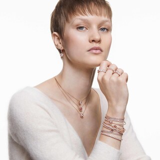 Foto 5 | Set De Joyas Swarovski Una Para Mujer Con Cristal De Oro Rosa - Venta Internacional.