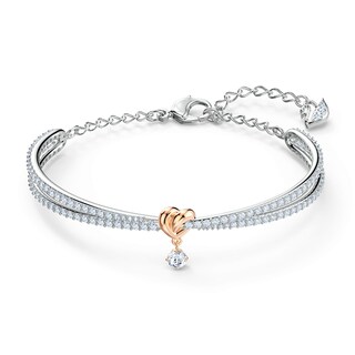 Foto 1 | Brazalete Con Forma De Corazón De Swarovski Para Toda La Vida Con Piedras Transparentes - Venta Internacional.