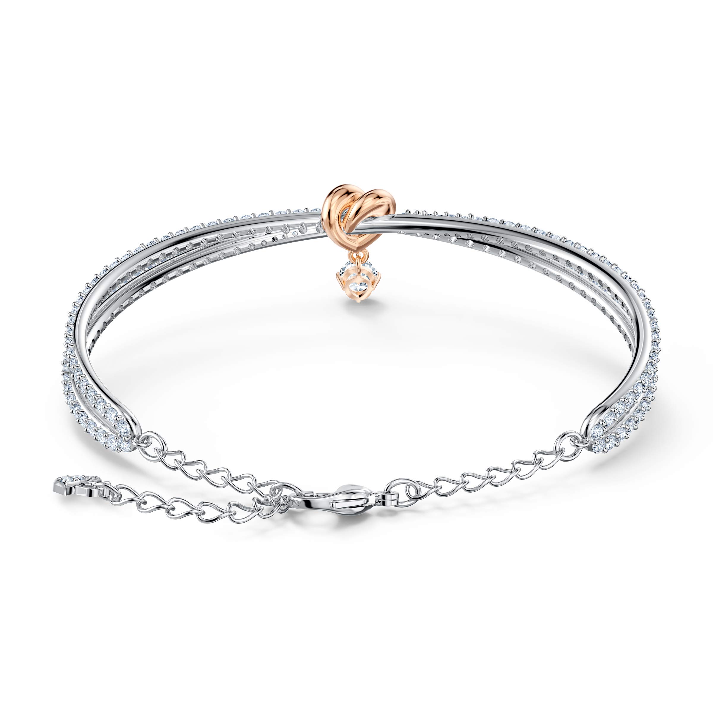 Foto 2 | Brazalete Con Forma De Corazón De Swarovski Para Toda La Vida Con Piedras Transparentes - Venta Internacional.