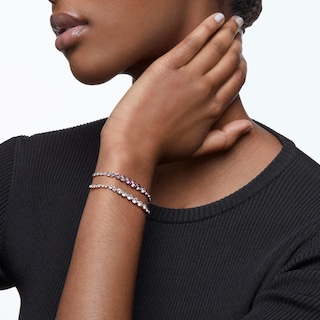 Foto 5 | Pulsera De Tenis De La Colección Emily De Swarovski Con Cristales Rosas Y Azules - Venta Internacional.
