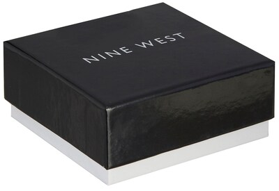 Foto 2 | Pulsera Nine West Para Mujer Con Forma De Corazón Con Pavé De Cristal Plateado - Venta Internacional.