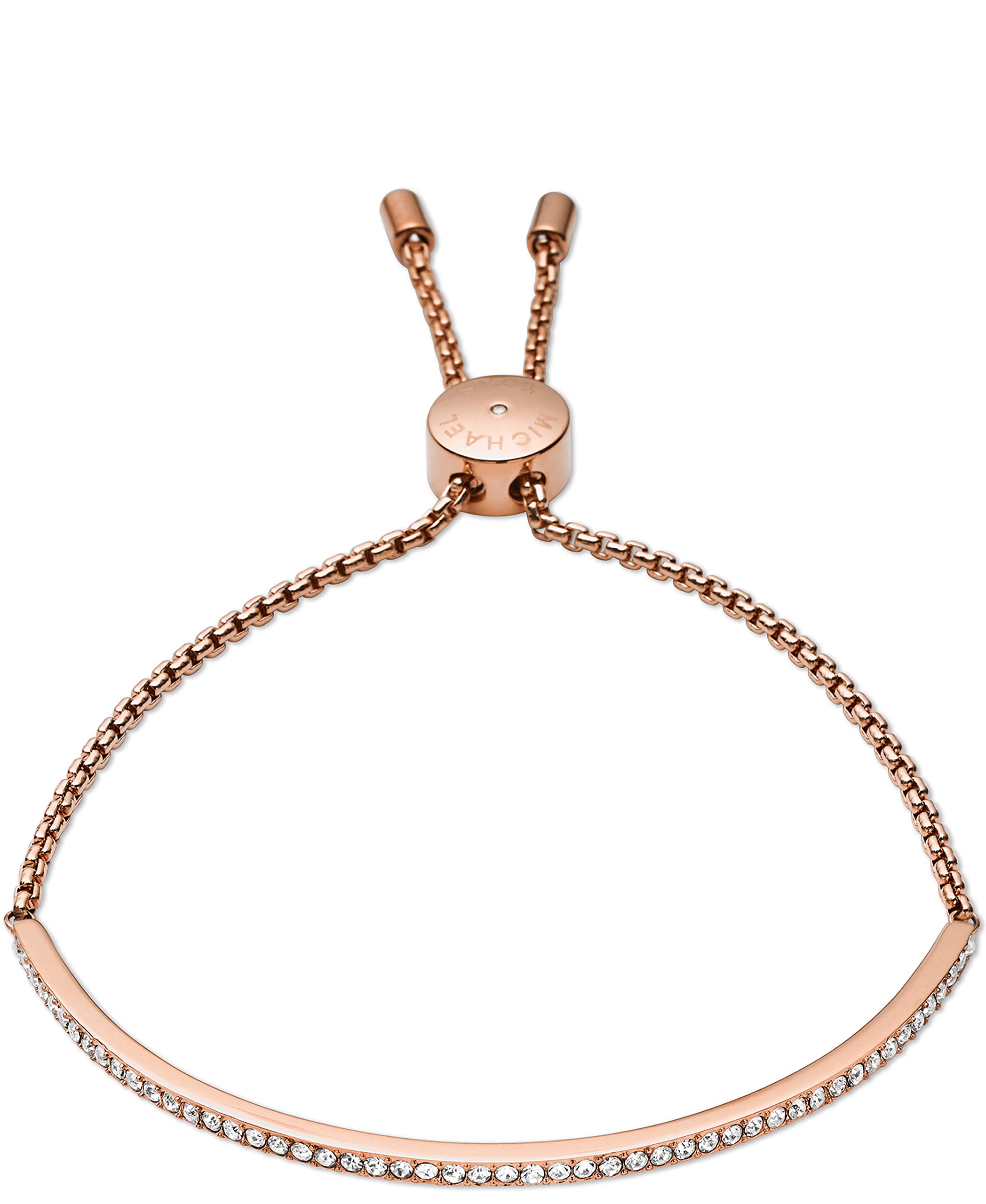 Foto 3 pulgar | Pulsera Michael Kors De Acero Inoxidable Con Pavé De Cristal En Oro Rosa - Venta Internacional.