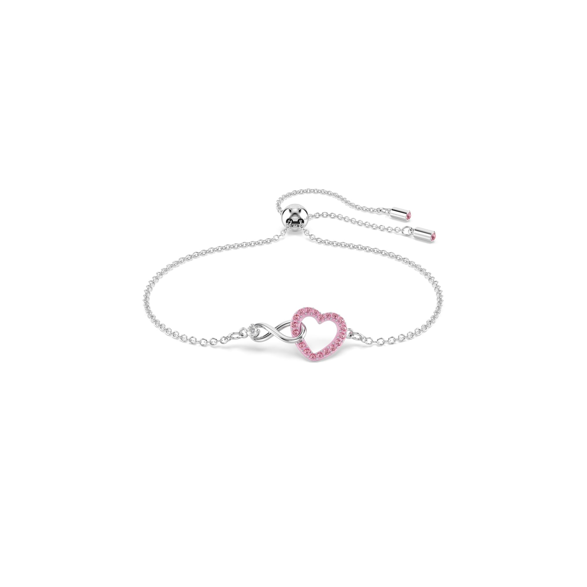 Pulsera Swarovski Hyperbola Heart Infinity Rosa Rodio - Venta Internacional