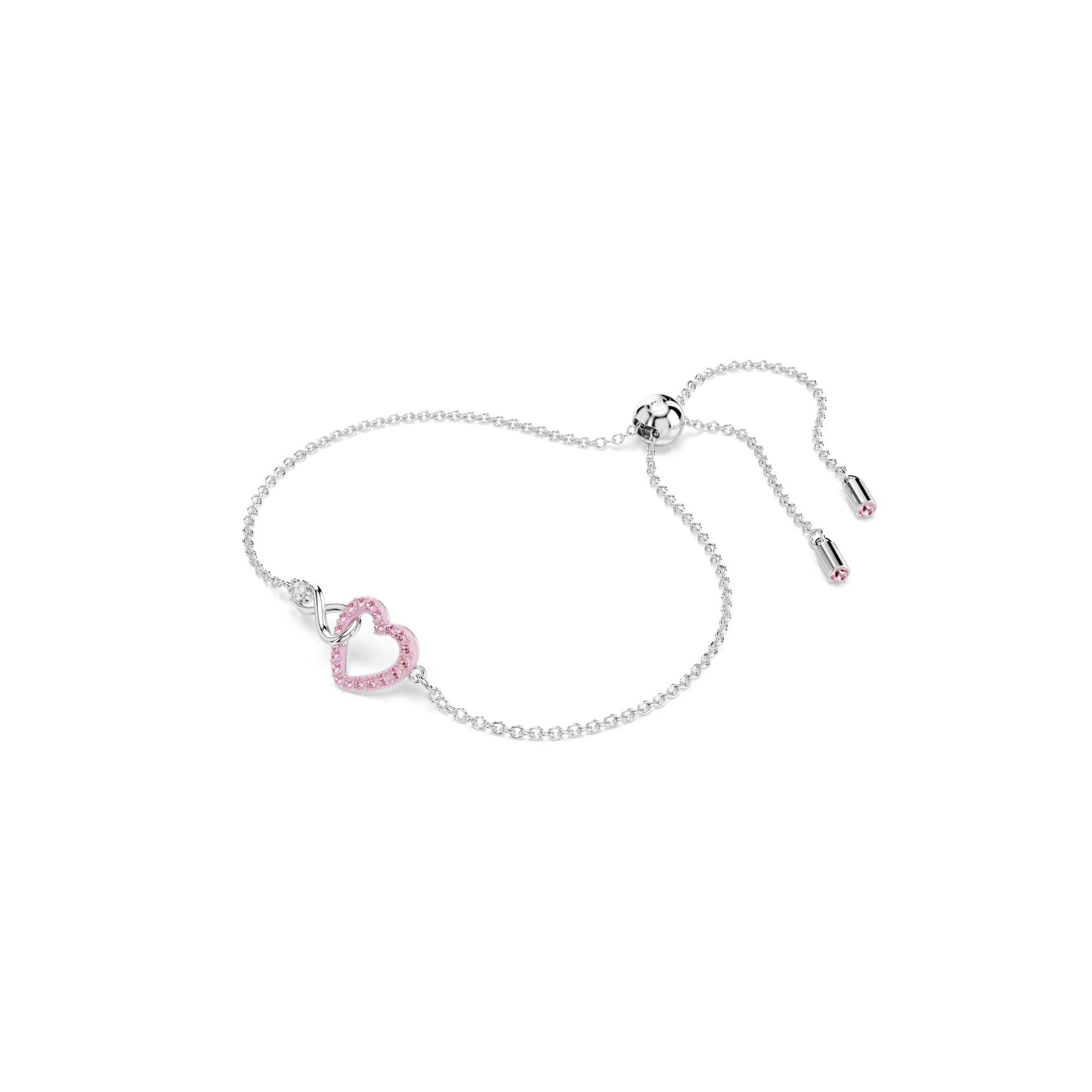 Foto 3 pulgar | Pulsera Swarovski Hyperbola Heart Infinity Rosa Rodio - Venta Internacional