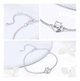 Foto 2 | Pulsera De Plata 925 Con Diseño De Gato Hipoalergénica Para Mujer - Venta Internacional.