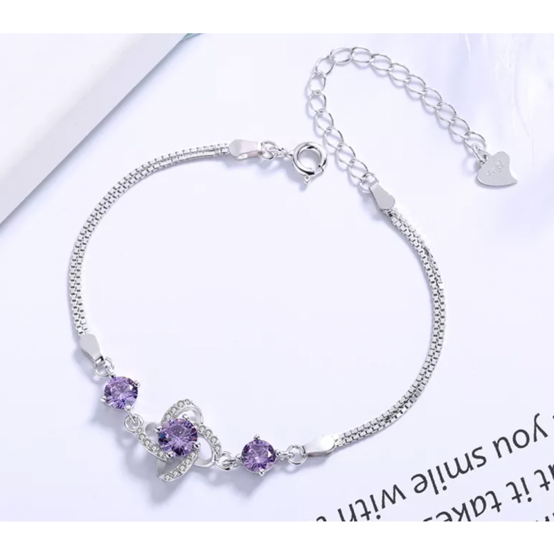 Foto 3 pulgar | Pulsera Lucky Flower Chapada En Plata 925 Para Mujer - Venta Internacional.