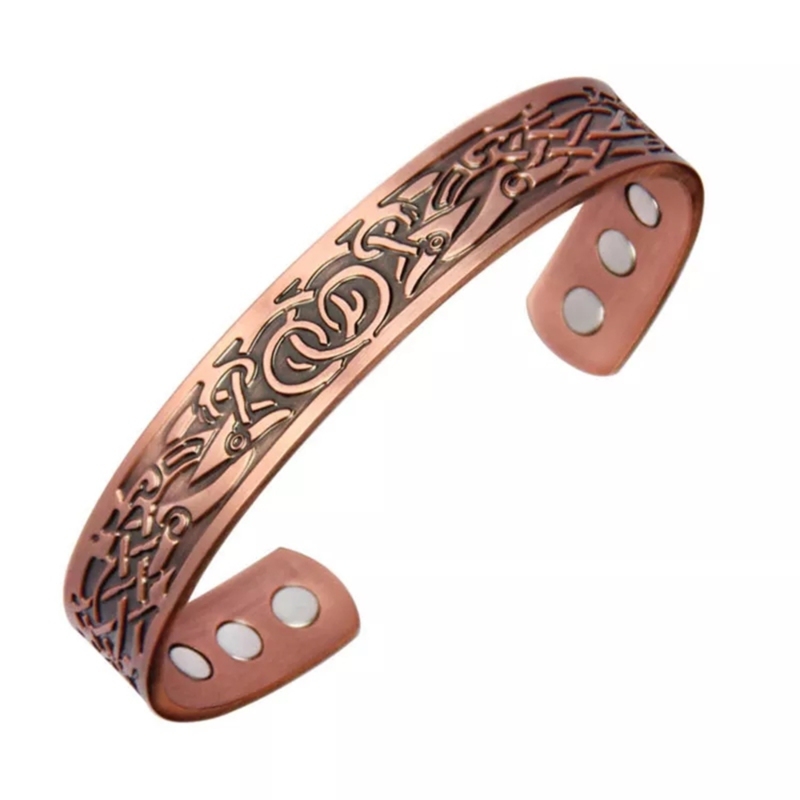 Pulsera De Terapia Magnética De Cobre Con 6 Imanes 3000 Gauss - Venta Internacional.