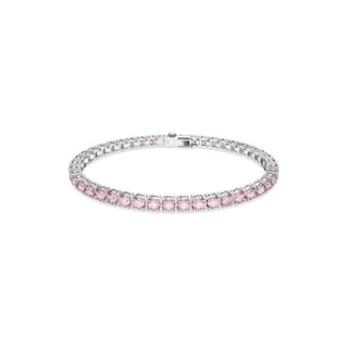 Foto 1 | Pulsera De Tenis Swarovski Matrix Con Cristales Redondos Rosas - Venta Internacional.