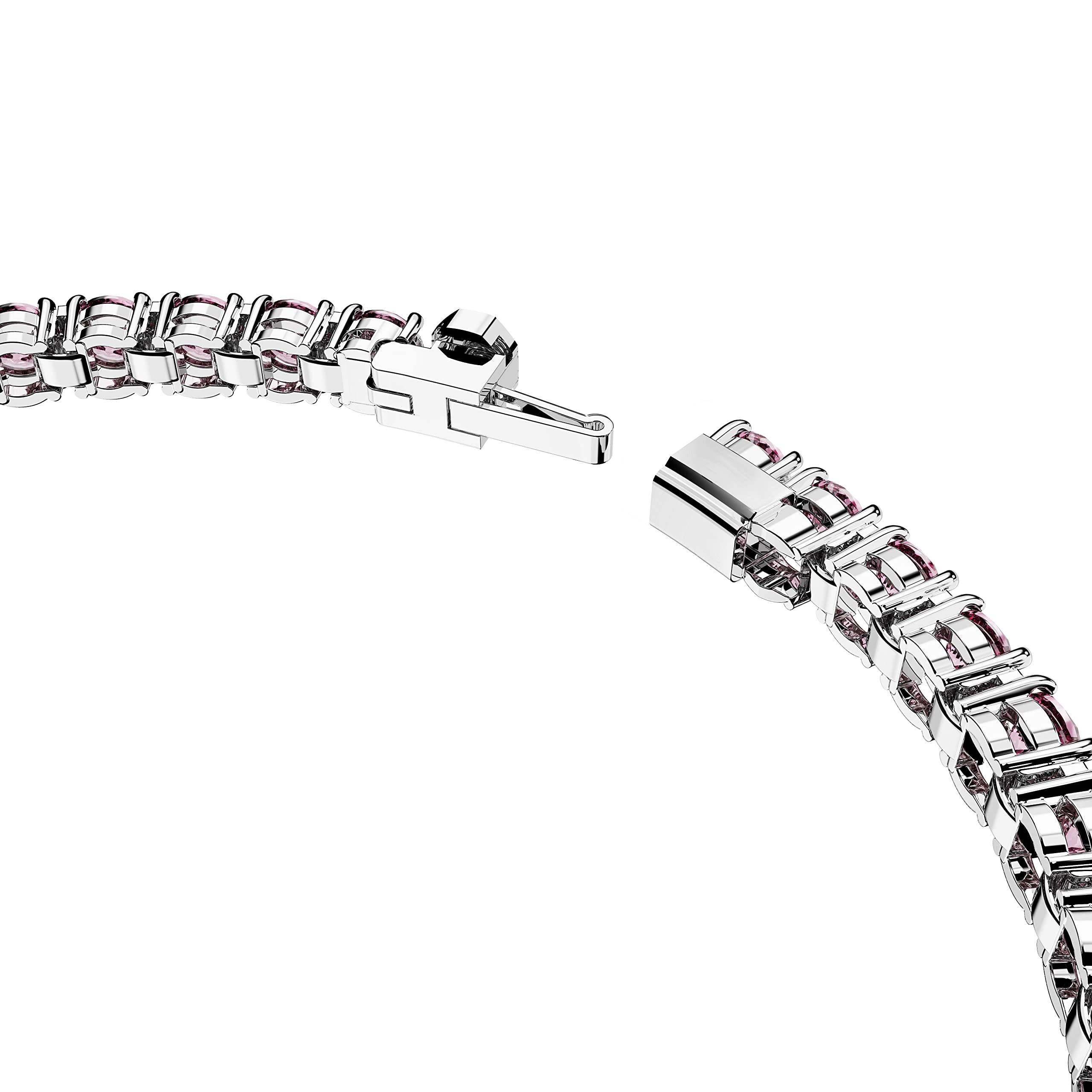 Foto 4 pulgar | Pulsera De Tenis Swarovski Matrix Con Cristales Redondos Rosas - Venta Internacional.