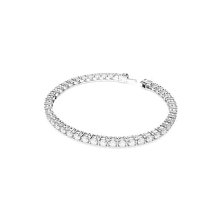Foto 2 | Pulsera De Tenis Swarovski Matrix Con Piedras Transparentes Rhodium M - Venta Internacional.