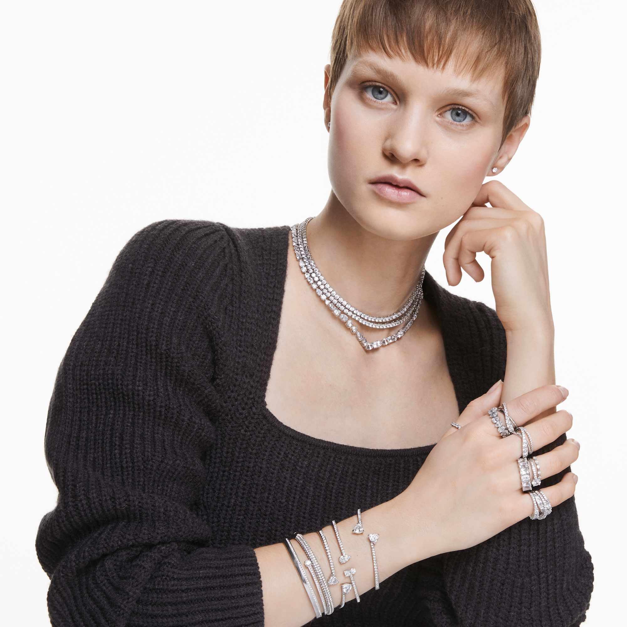 Foto 6 | Pulsera Swarovski Mesmera Con Cristal Transparente Acabado En Rodio - Venta Internacional.