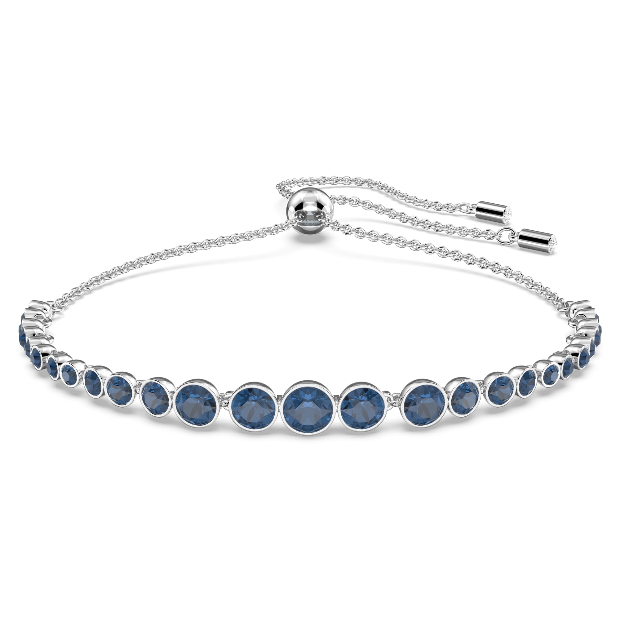Pulsera Swarovski Emily 5663394 Para Mujer Rodio Azul - Venta Internacional.