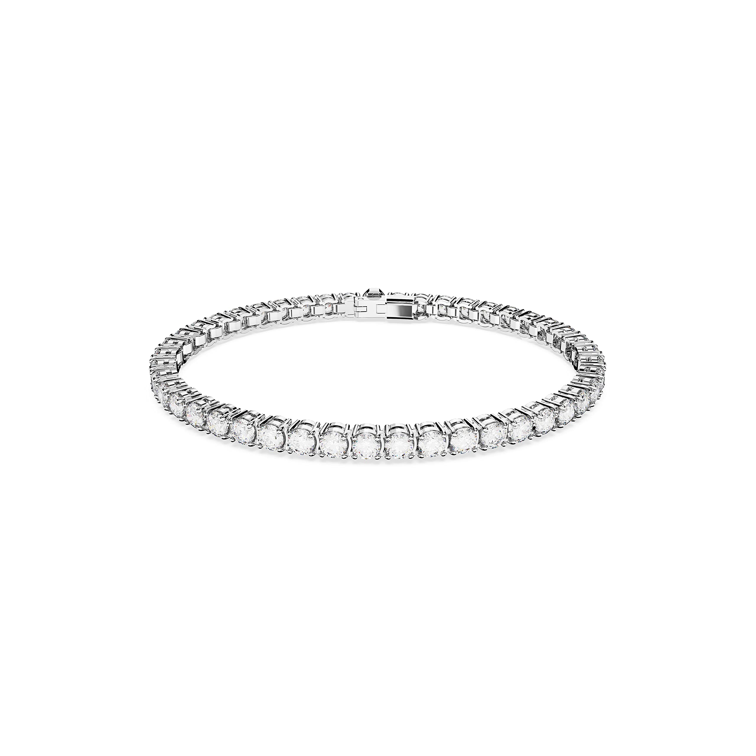 Foto 2 pulgar | Pulsera De Tenis Swarovski Matrix Con Piedras Transparentes Rhodium S - Venta Internacional.