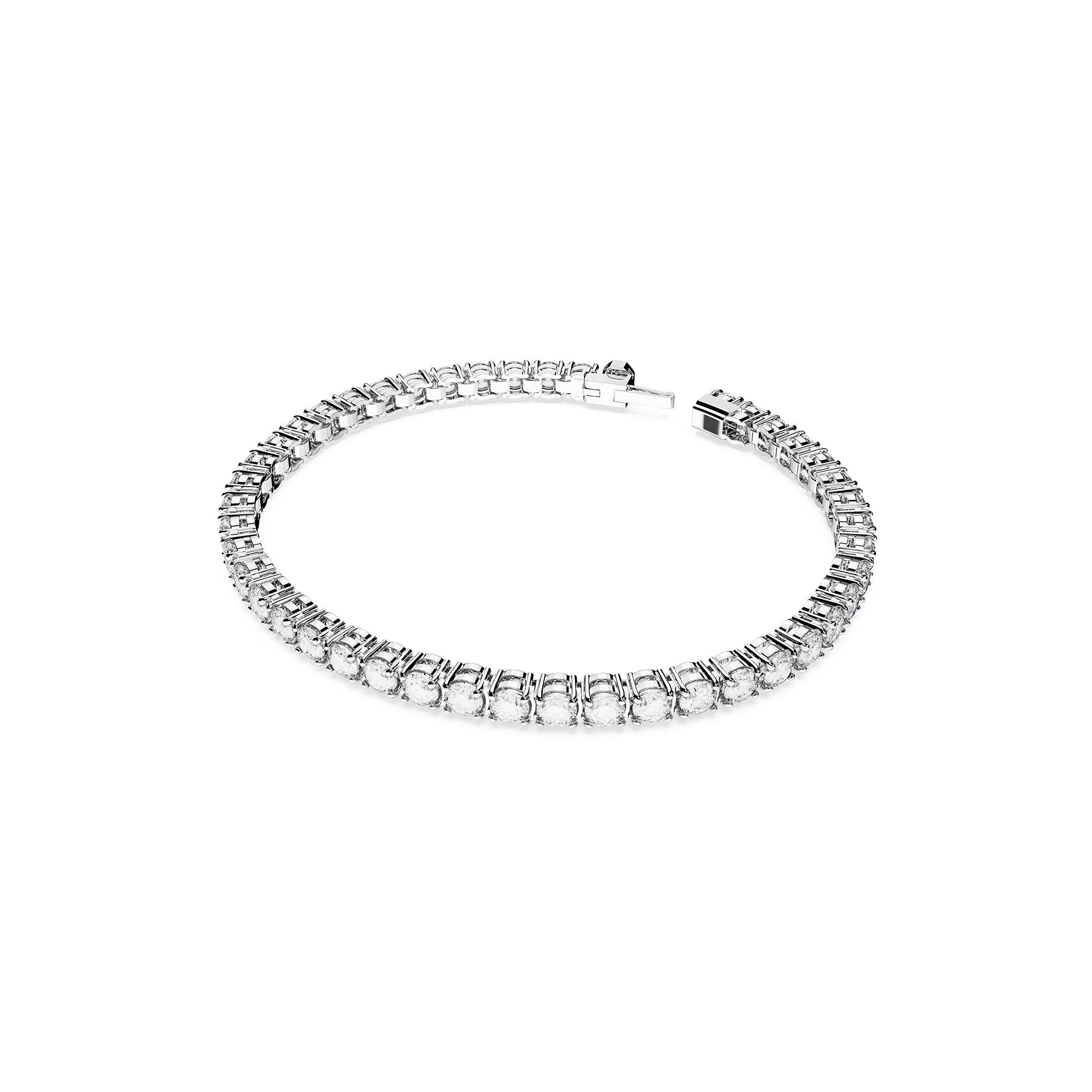 Foto 3 pulgar | Pulsera De Tenis Swarovski Matrix Con Piedras Transparentes Rhodium S - Venta Internacional.