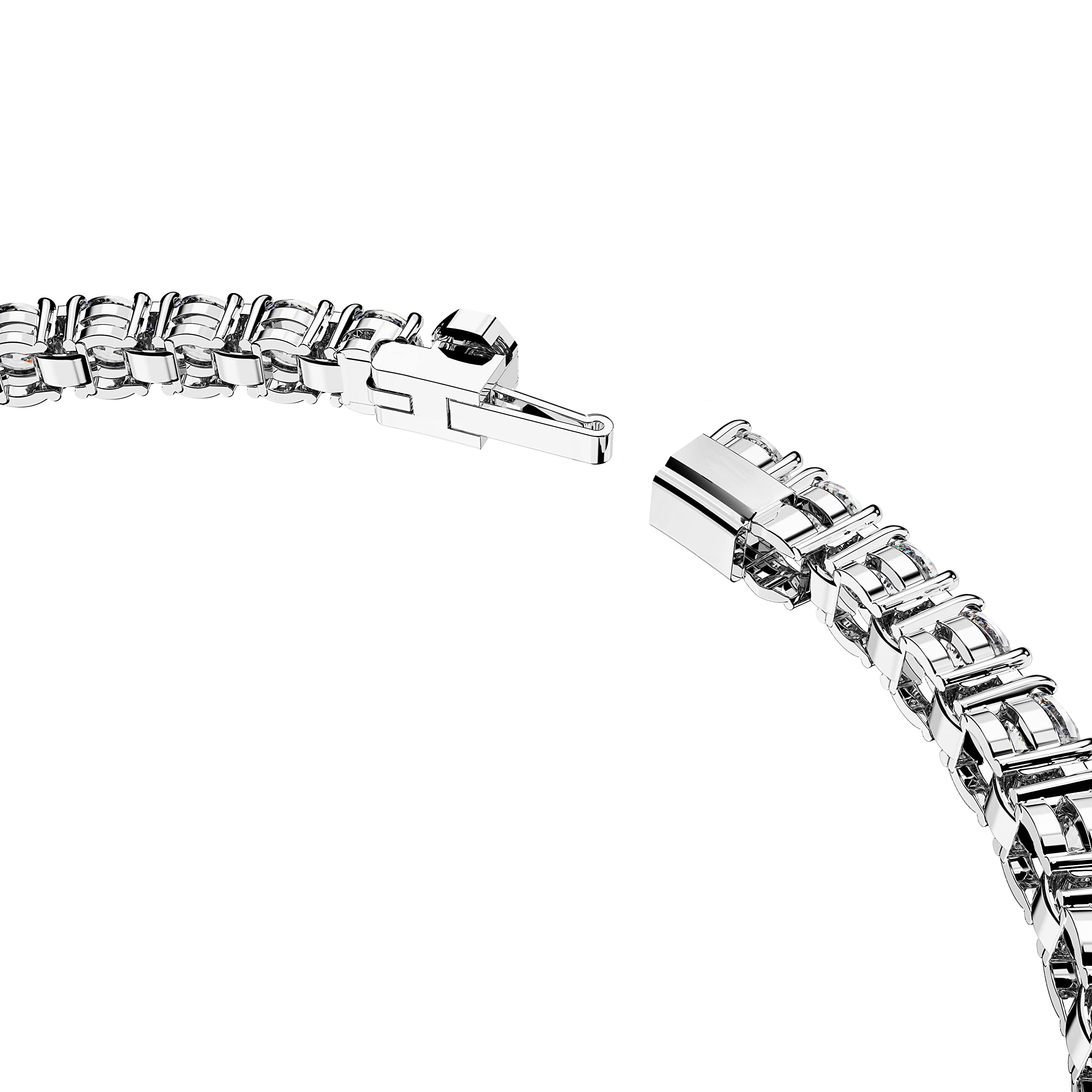 Foto 4 pulgar | Pulsera De Tenis Swarovski Matrix Con Piedras Transparentes Rhodium S - Venta Internacional.