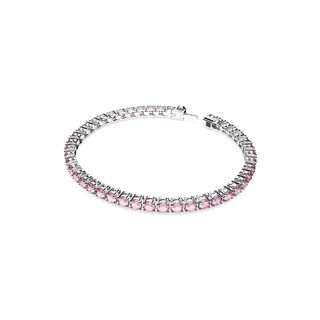 Foto 2 | Pulsera De Tenis Swarovski Matrix Con Cristales Redondos Rosas - Venta Internacional.