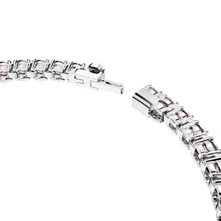 Foto 3 | Pulsera De Tenis Swarovski Matrix Con Cristales Redondos Rosas - Venta Internacional.
