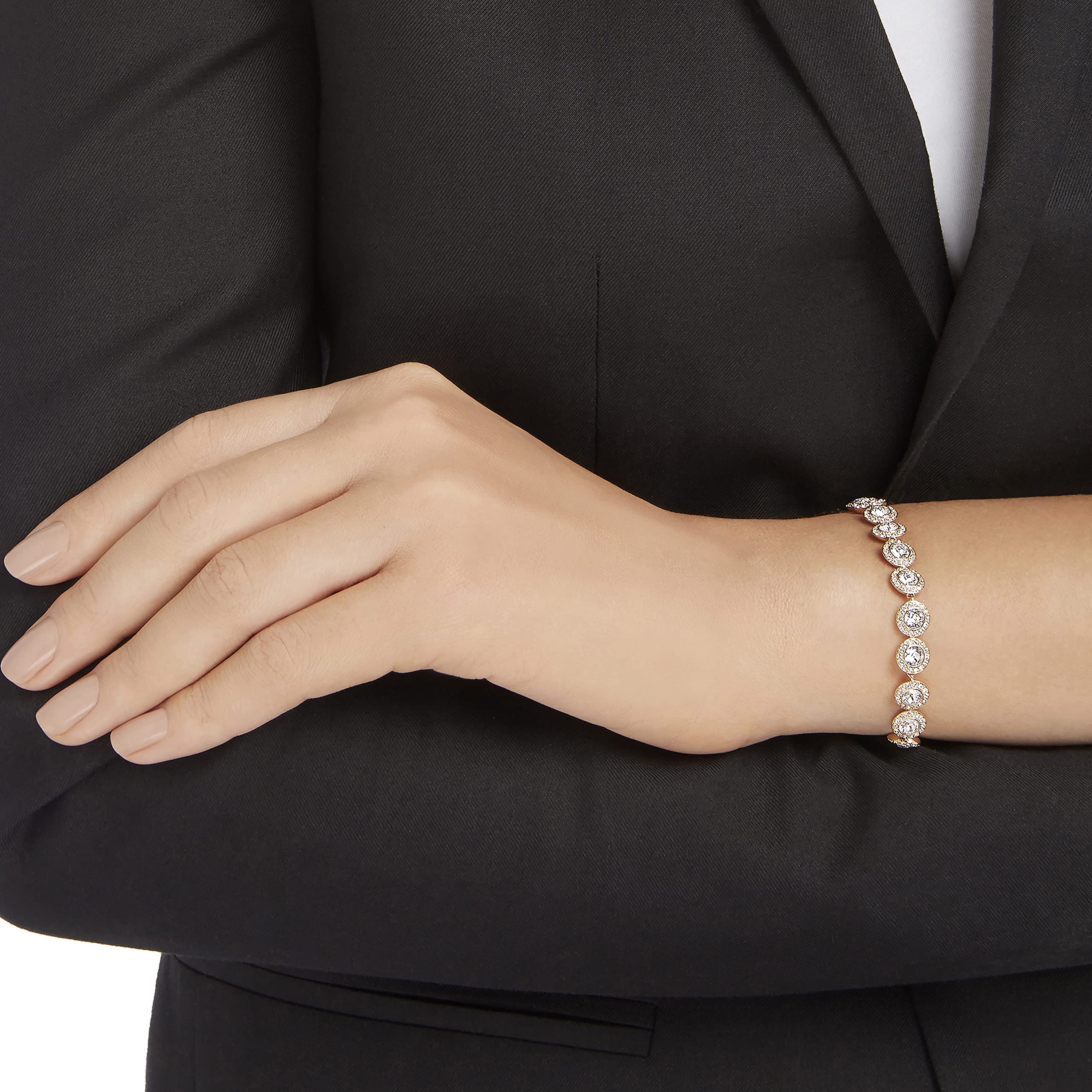 Foto 5 | Pulsera De Tenis Swarovski Una Angelic Con Cristales De Oro Rosa - Venta Internacional.