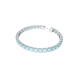 Foto 2 | Pulsera De Tenis Swarovski Matrix Con Cristal Azul Aguamarina Claro - Venta Internacional.