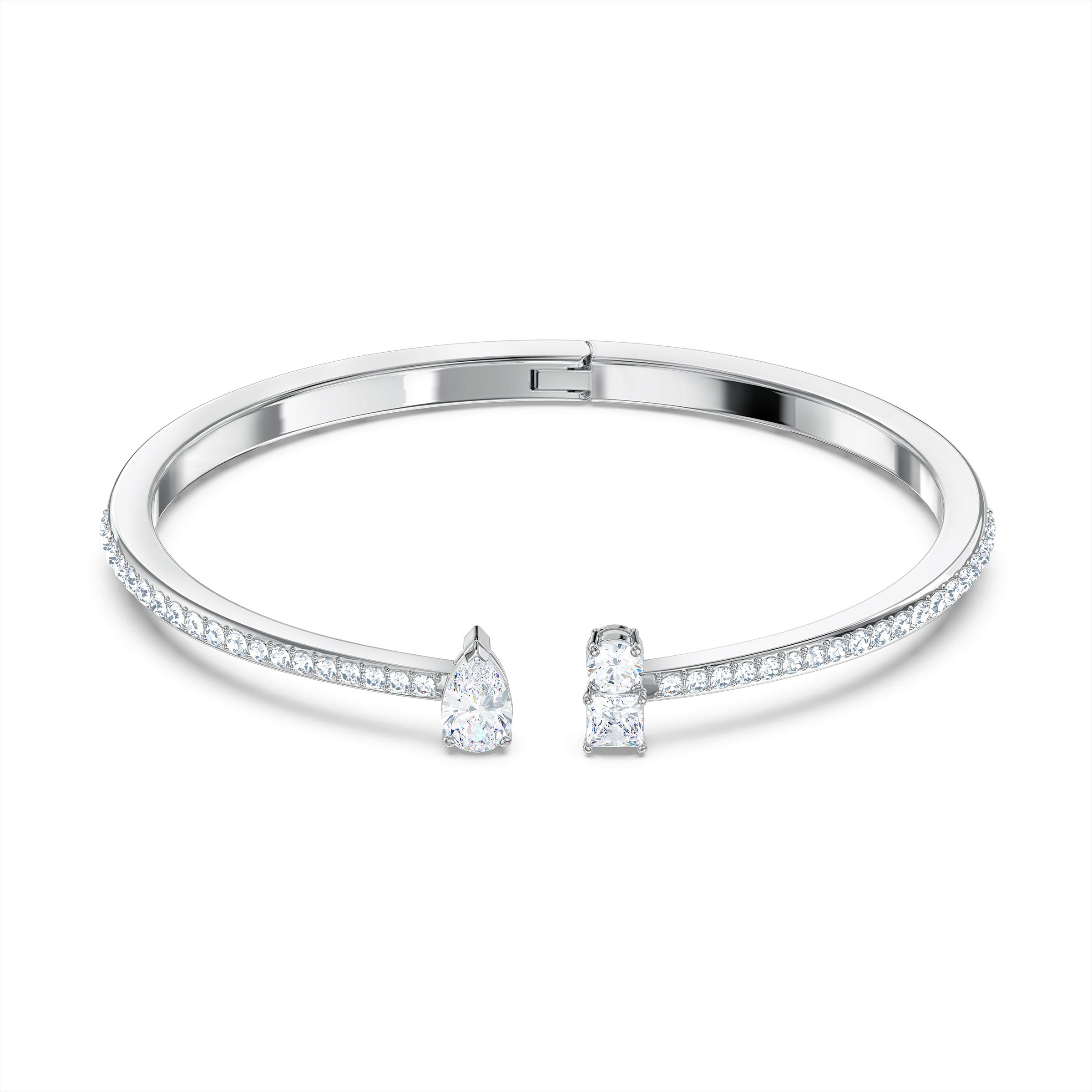 Pulsera Swarovski Stilla Attract Con Cristal Transparente De Rodio - Venta Internacional.