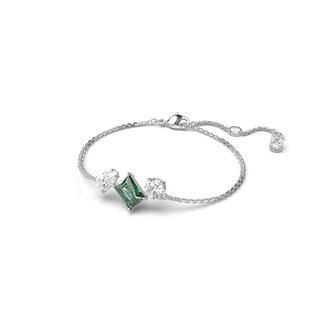 Foto 2 | Pulsera Swarovski Mesmera Con Piedras Verdes Y Transparentes Rodio - Venta Internacional.
