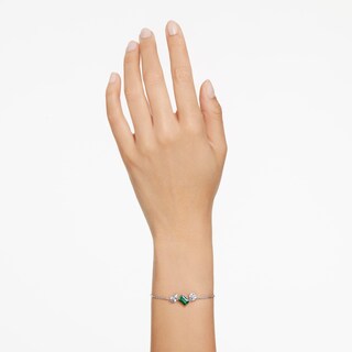 Foto 5 | Pulsera Swarovski Mesmera Con Piedras Verdes Y Transparentes Rodio - Venta Internacional.