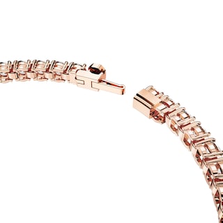 Foto 3 | Pulsera De Tenis Swarovski Matrix Con Piedras Transparentes En Oro Rosa - Venta Internacional.