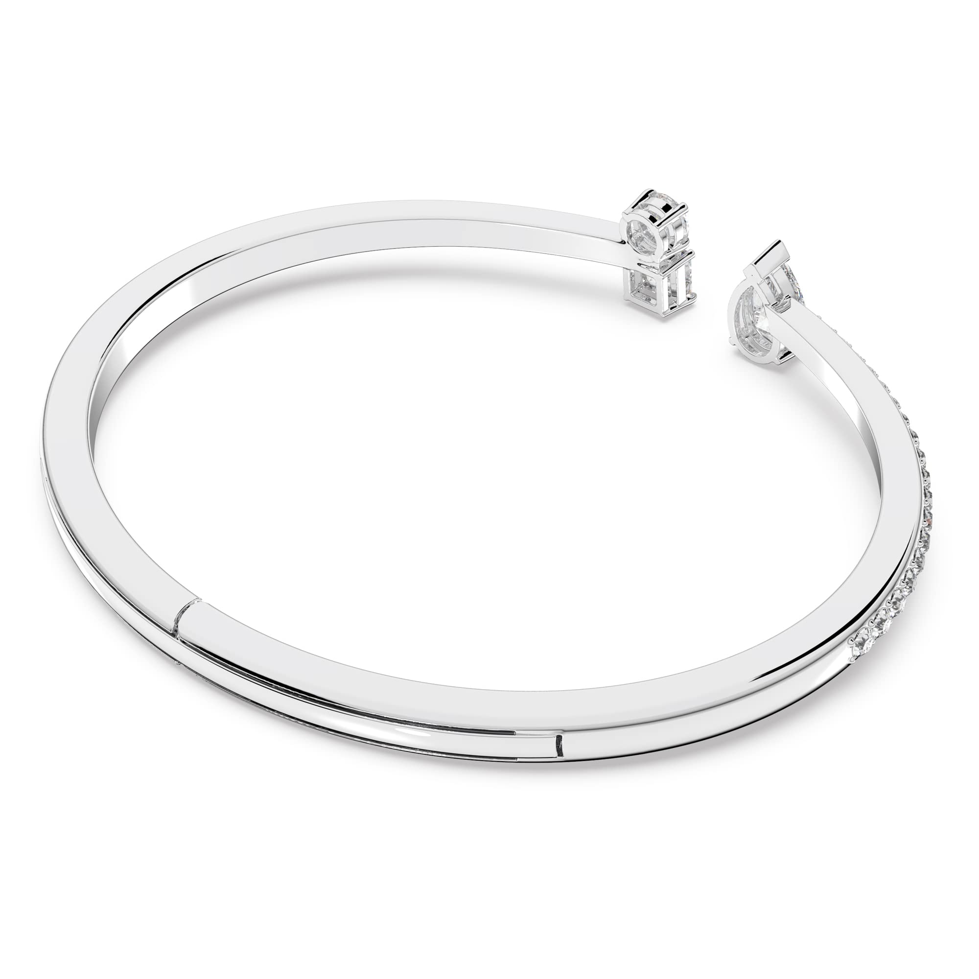 Foto 5 pulgar | Brazalete Swarovski Attract Chapado En Rodio Blanco - Venta Internacional.